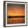 River Nile at Sunset, Water Reflecting Evening Sky, in Egypt, North Africa, Africa-Ken Wilson-Framed Photographic Print