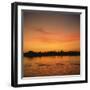 River Nile at Sunset, Water Reflecting Evening Sky, in Egypt, North Africa, Africa-Ken Wilson-Framed Photographic Print