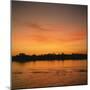 River Nile at Sunset, Water Reflecting Evening Sky, in Egypt, North Africa, Africa-Ken Wilson-Mounted Photographic Print