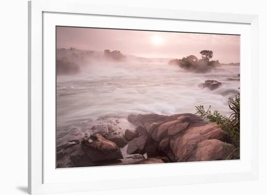 River Nile from Wildwaters Lodge, Kangulumira, Uganda, Africa-Tom Broadhurst-Framed Photographic Print