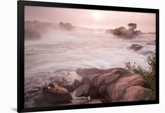 River Nile from Wildwaters Lodge, Kangulumira, Uganda, Africa-Tom Broadhurst-Framed Photographic Print