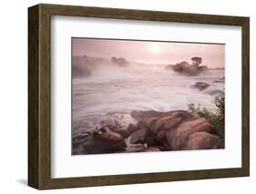 River Nile from Wildwaters Lodge, Kangulumira, Uganda, Africa-Tom Broadhurst-Framed Photographic Print