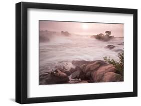 River Nile from Wildwaters Lodge, Kangulumira, Uganda, Africa-Tom Broadhurst-Framed Photographic Print