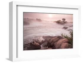 River Nile from Wildwaters Lodge, Kangulumira, Uganda, Africa-Tom Broadhurst-Framed Photographic Print