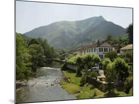 River Nive, Saint Etienne De Baigorry (St.-Etienne-De-Baigorry), Basque Country, Aquitaine, France-Robert Harding-Mounted Photographic Print