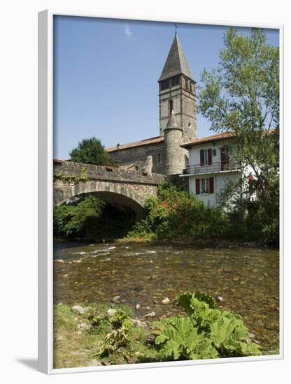 River Nive, Saint Etienne De Baigorry St.-Etienne-De-Baigorry), Basque Country, Aquitaine, France-Robert Harding-Framed Photographic Print