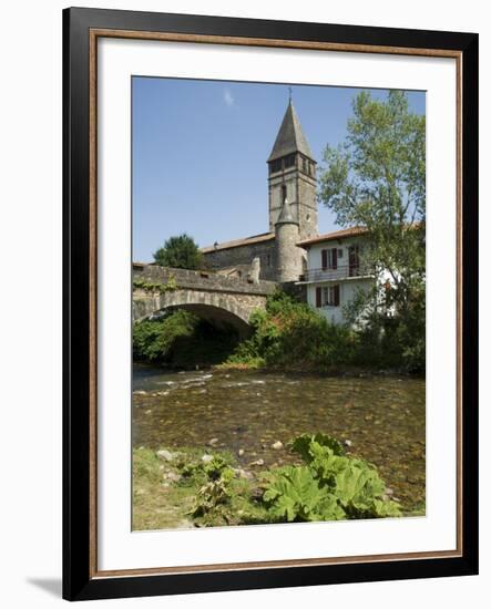 River Nive, Saint Etienne De Baigorry St.-Etienne-De-Baigorry), Basque Country, Aquitaine, France-Robert Harding-Framed Photographic Print