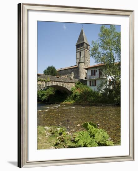 River Nive, Saint Etienne De Baigorry St.-Etienne-De-Baigorry), Basque Country, Aquitaine, France-Robert Harding-Framed Photographic Print