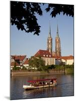 River Odra (River Oder) and Cathedral, Old Town, Wroclaw, Silesia, Poland, Europe-Frank Fell-Mounted Photographic Print