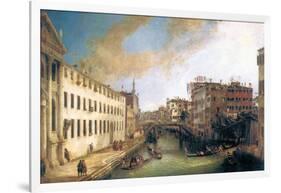 River of Mendicanti-Canaletto-Framed Art Print