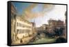 River of Mendicanti-Canaletto-Framed Stretched Canvas