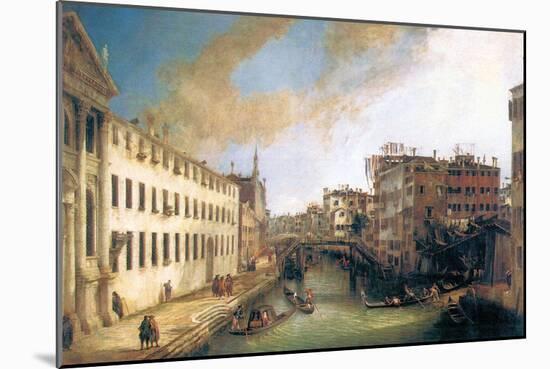 River of Mendicanti-Canaletto-Mounted Art Print