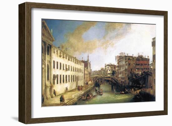 River of Mendicanti-Canaletto-Framed Art Print