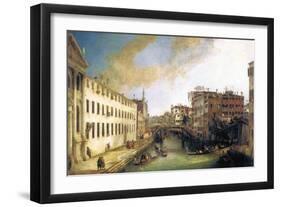 River of Mendicanti-Canaletto-Framed Art Print