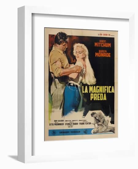 River of No Return, Italian Movie Poster, 1954-null-Framed Art Print