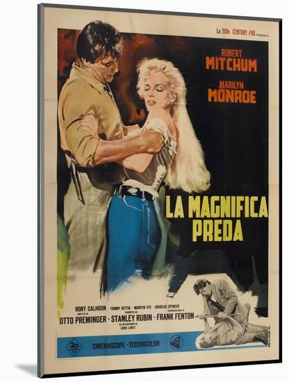 River of No Return, Italian Movie Poster, 1954-null-Mounted Art Print