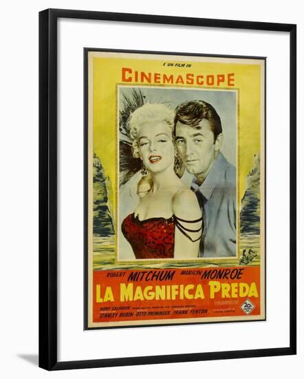 River of No Return, Italian Movie Poster, 1954-null-Framed Art Print