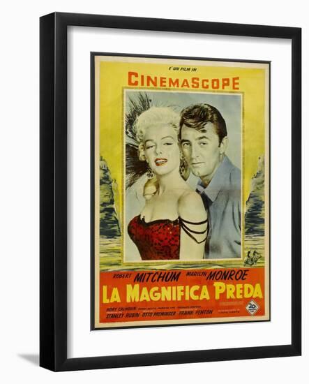 River of No Return, Italian Movie Poster, 1954-null-Framed Art Print