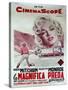 River of No Return, Italian Movie Poster, 1954-null-Stretched Canvas