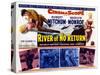 River of No Return, UK Movie Poster, 1954-null-Stretched Canvas