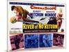 River of No Return, UK Movie Poster, 1954-null-Mounted Art Print