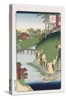 River of Waterfalls, Oji', from the Series 'One Hundred Views of Famous Places in Edo'-Utagawa Hiroshige-Stretched Canvas