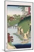 River of Waterfalls, Oji', from the Series 'One Hundred Views of Famous Places in Edo'-Utagawa Hiroshige-Mounted Giclee Print