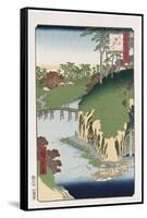 River of Waterfalls, Oji', from the Series 'One Hundred Views of Famous Places in Edo'-Utagawa Hiroshige-Framed Stretched Canvas