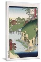 River of Waterfalls, Oji', from the Series 'One Hundred Views of Famous Places in Edo'-Utagawa Hiroshige-Stretched Canvas