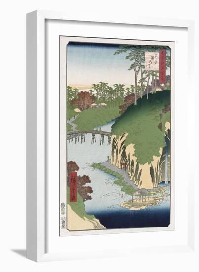 River of Waterfalls, Oji', from the Series 'One Hundred Views of Famous Places in Edo'-Hashiguchi Goyo-Framed Giclee Print