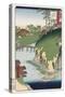 River of Waterfalls, Oji', from the Series 'One Hundred Views of Famous Places in Edo'-Hashiguchi Goyo-Stretched Canvas