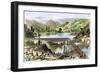 River Operations at Murderer's Bar during the California Gold Rush, c.1850-null-Framed Giclee Print