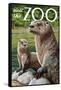 River Otter - Visit the Zoo-Lantern Press-Framed Stretched Canvas