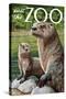 River Otter - Visit the Zoo-Lantern Press-Stretched Canvas