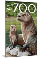 River Otter - Visit the Zoo-Lantern Press-Mounted Art Print