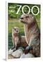 River Otter - Visit the Zoo-Lantern Press-Framed Art Print