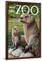 River Otter - Visit the Zoo-Lantern Press-Framed Art Print