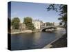 River Ouse with Lendal Bridge and Lendal Tower Beyond, York, Yorkshire, England-Pearl Bucknall-Stretched Canvas