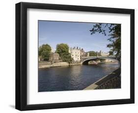 River Ouse with Lendal Bridge and Lendal Tower Beyond, York, Yorkshire, England-Pearl Bucknall-Framed Photographic Print