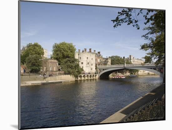 River Ouse with Lendal Bridge and Lendal Tower Beyond, York, Yorkshire, England-Pearl Bucknall-Mounted Photographic Print
