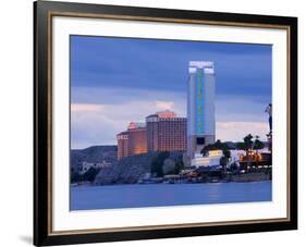 River Palms and Harrah's Casinos on the Colorado River, Laughlin City, Nevada, USA-Richard Cummins-Framed Photographic Print