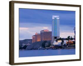 River Palms and Harrah's Casinos on the Colorado River, Laughlin City, Nevada, USA-Richard Cummins-Framed Photographic Print