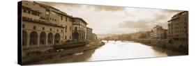 River Passing Through a City, Arno River, Florence, Italy-null-Stretched Canvas
