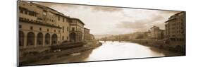 River Passing Through a City, Arno River, Florence, Italy-null-Mounted Photographic Print