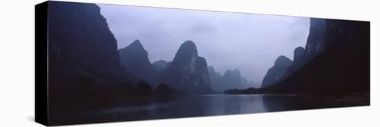 River Passing Through a Hill Range, Guilin Hills, Li River, Yangshuo, China-null-Stretched Canvas