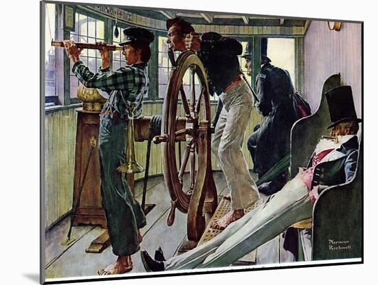 "River Pilot", September 21,1940-Norman Rockwell-Mounted Giclee Print