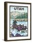 River Rafting - Utah-Lantern Press-Framed Art Print