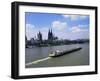 River Rhine and Cologne (Koln), North Rhine-Westphalia, Germany-Hans Peter Merten-Framed Photographic Print