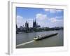 River Rhine and Cologne (Koln), North Rhine-Westphalia, Germany-Hans Peter Merten-Framed Photographic Print