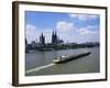 River Rhine and Cologne (Koln), North Rhine-Westphalia, Germany-Hans Peter Merten-Framed Photographic Print